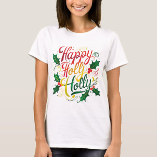 Camiseta Feliz Holly - Víblias Festivas Felizes