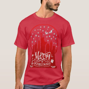 Camiseta Feliz horizonte de natal de nova iorque no globo d