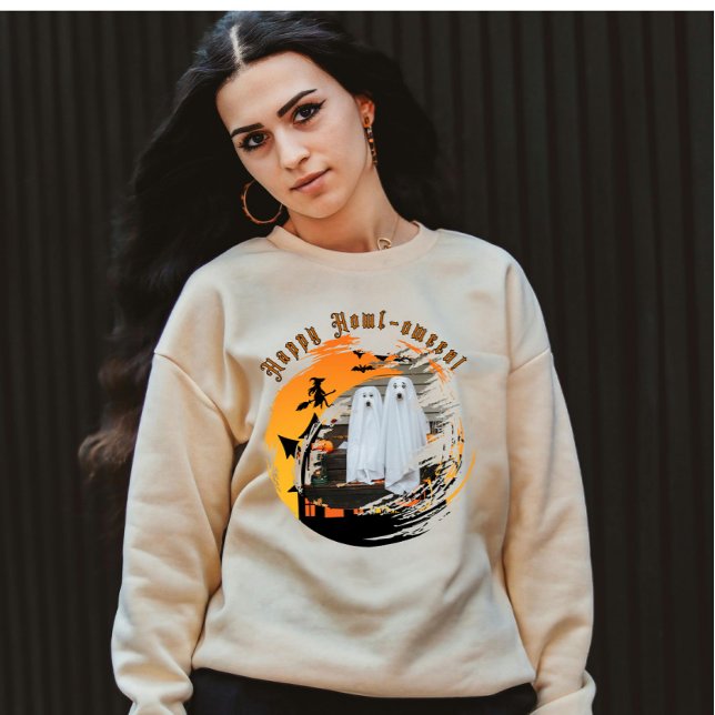 Camiseta Feliz Howl-between Halloween Pet Dog (Criador carregado)