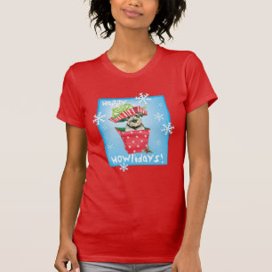 Camiseta Feliz Howlidays Standard Schnauzer T-Shirt