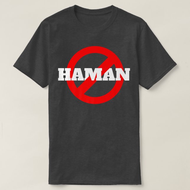 Camiseta Feliz Ideia De Figurino De Purim Não Hoje Haman Je (Frente do Design)
