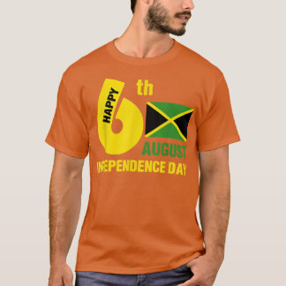 Camiseta Feliz Independência Jamaica Est 6 agosto 1962 Jam