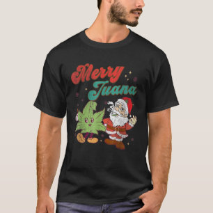 Camiseta Feliz Juana Natal Papais noeis Engraçados Fumando 
