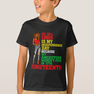 Camiseta Feliz Juntee É Meu Dia de Independência Negro Livr