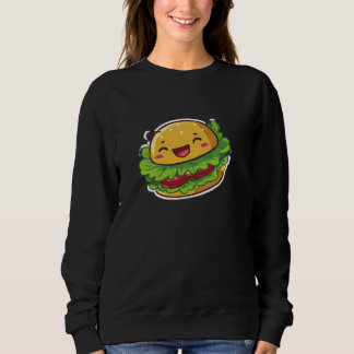 Camiseta Feliz Kawaii Burger Gráfica