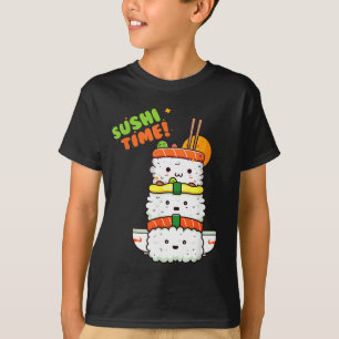 Camiseta Feliz Kawaii Sushi e Sunshine Pronto para o Verão