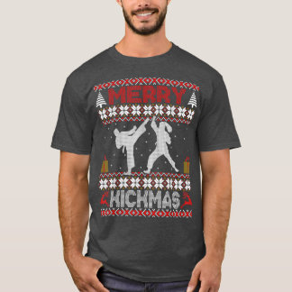 Camiseta Feliz Kickmas Karate Artes Marciais Feias Natal S