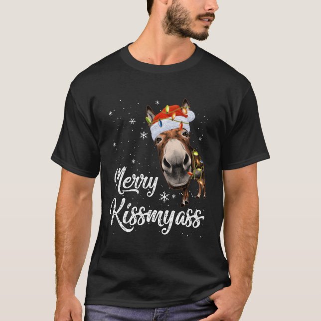 Camiseta Feliz Kissmyass Feliz Donkey (Frente)