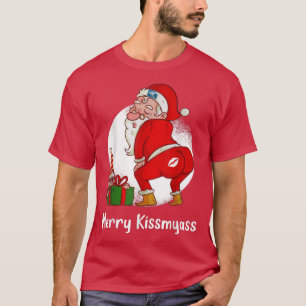 Camiseta Feliz Kissmyass Natal 2022 Papais noeis engraçados