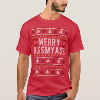 Camiseta Feliz Kissmyass Ugly Christmas Gift Girl