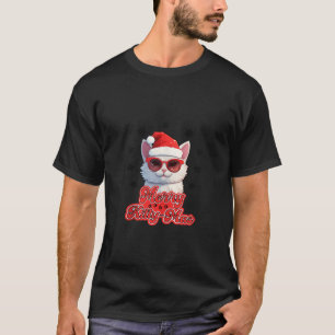 Camiseta Feliz Kittymas Cat Papai Noel Kitten Amantes Chris