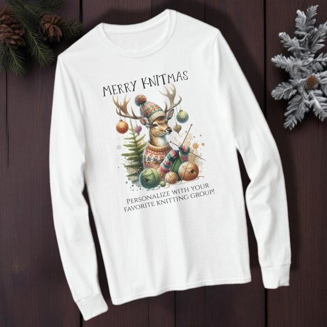 Camiseta Feliz Knittmas de Natal (For yarn lovers and craft enthusiasts. )