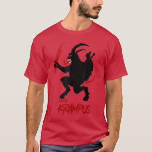 Camiseta Feliz Krampus Assustador Diabo de Natal