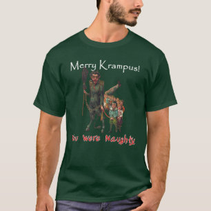 Camiseta Feliz Krampus 👹 Seu 🎄 De Natal Foi Malvado