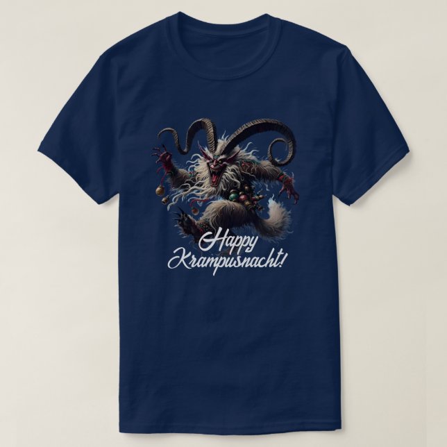 Camiseta Feliz Krampusnacht Engraçado (Frente do Design)