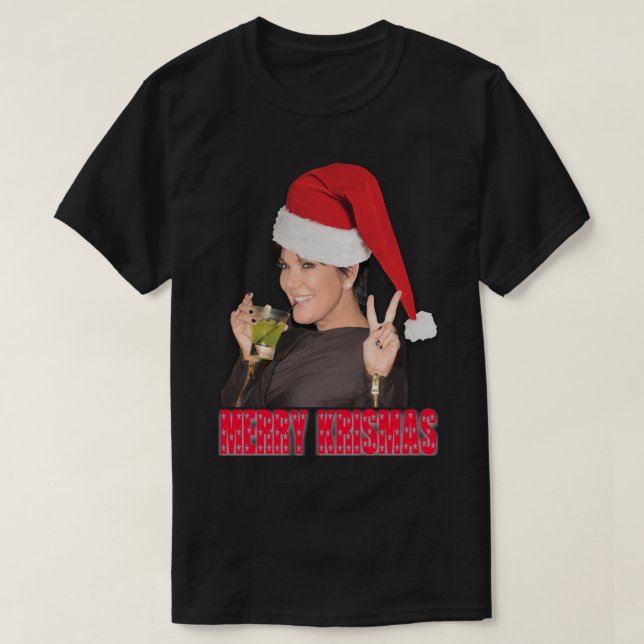 Camiseta FELIZ KRISMAS! T-Shirt clássico (Frente do Design)