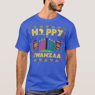 Camiseta Feliz Kwanzaa Kinara Candles Princípios Africanos