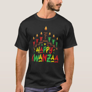 Camiseta Feliz Kwanzaa vela afro-africana cultura negra