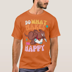 Camiseta Feliz Labrador Retro Hippie 60s VIBES Men'