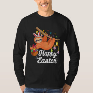 Camiseta Feliz Lama Bonita Com Coelhinho De Ovos Caçando Ea