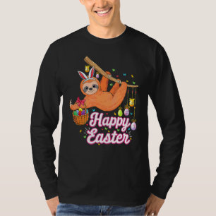 Camiseta Feliz Lama Bonita Com Olhos Coelhinhos E Ovos Caça