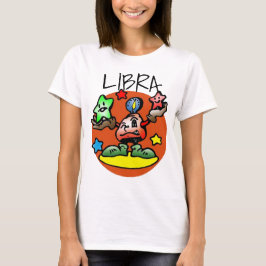 Camiseta Feliz Libra Escala com Estrelas
