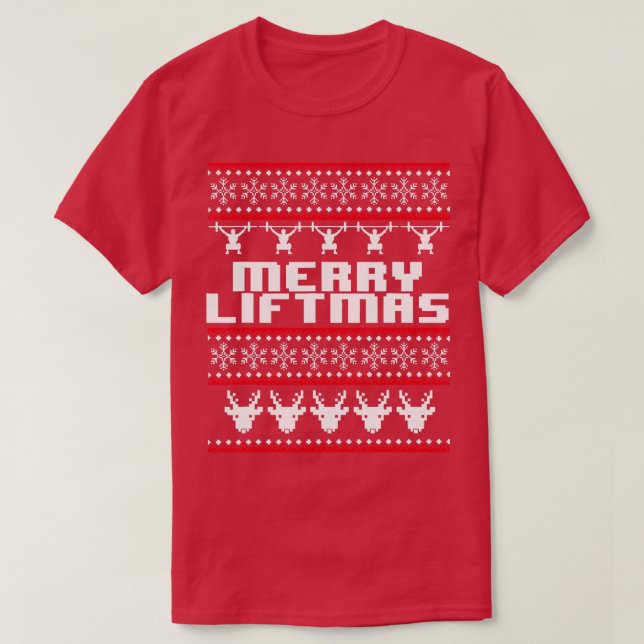 Camiseta Feliz Liftmas Feia de Natal (Frente do Design)