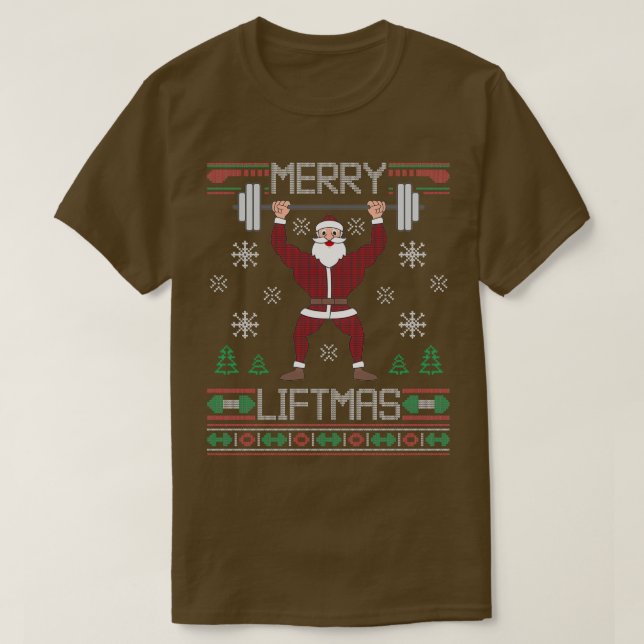 Camiseta Feliz Liftmas Feia de Natal (Frente do Design)