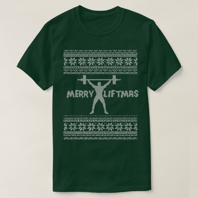 Camiseta Feliz Liftmas Feia Natal Docinho Workout P (Frente do Design)