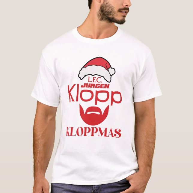 Camiseta Feliz liverpool de natal, Feliz Kloppmas Jurgen (Frente)