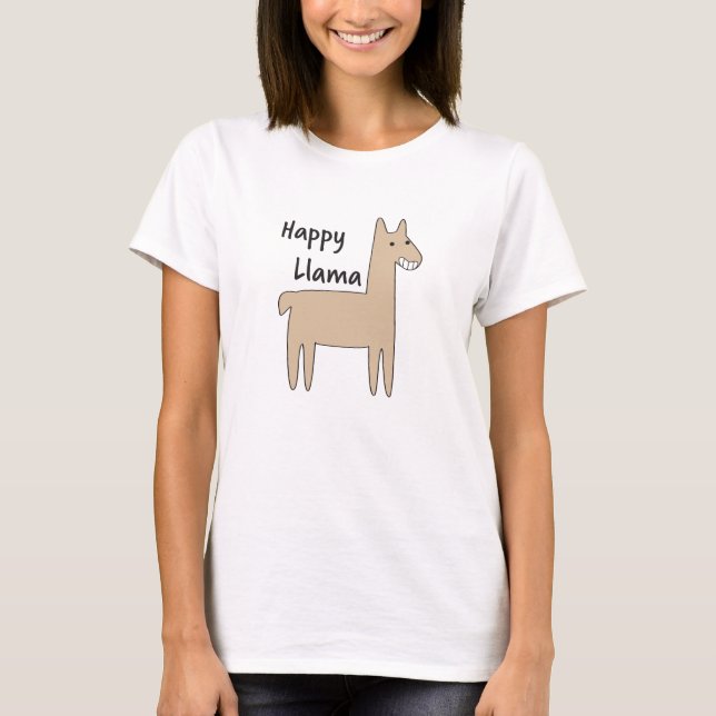Camiseta Feliz Llama (Frente)