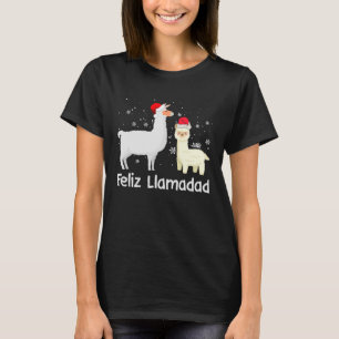 Camiseta Feliz Llamadad Papais noeis Llama Fleece Navidad A