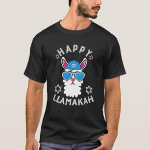 Camiseta Feliz Llamakah Graphic Engraçado Hanukkah Llama Cr