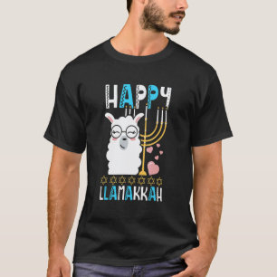 Camiseta Feliz Llamakkah Hanukkah Chanukah Família Pjs Corr