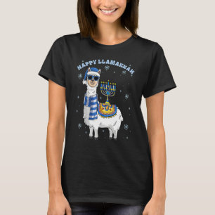 Camiseta Feliz Llamakkah Hanukkah Llama Chanukah Alpaca Gar
