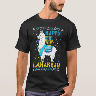 Camiseta Feliz Llamakkah Llama Judaico Fofo Óculos de Sol H