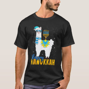 Camiseta Feliz Llamakkah Llama Judaico Fofo Óculos de Sol H