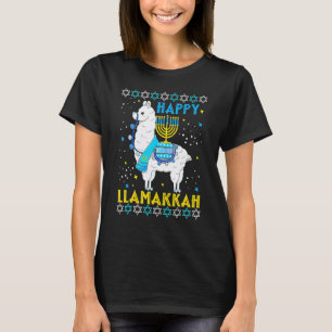 Camiseta Feliz Llamakkah Llama Judaico Fofo Óculos de Sol H