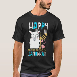 Camiseta Feliz Llamakkah Llama Judaico Fofo Óculos de Sol H