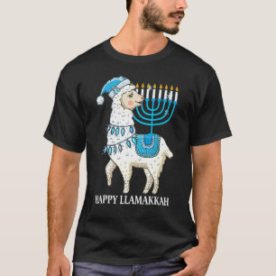 Camiseta Feliz Llamakkah Llama Judaico Fofo Óculos de Sol H
