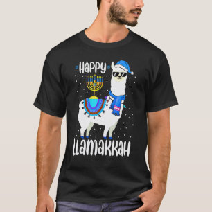 Camiseta Feliz Llamakkah Llama Judaico Fofo Óculos de Sol H