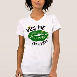 Camiseta Feliz mãe Shamrock Lábios Rua dia de Patrick