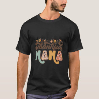 Camiseta Feliz Mama Engraçada Coloração Queda de outono Gra