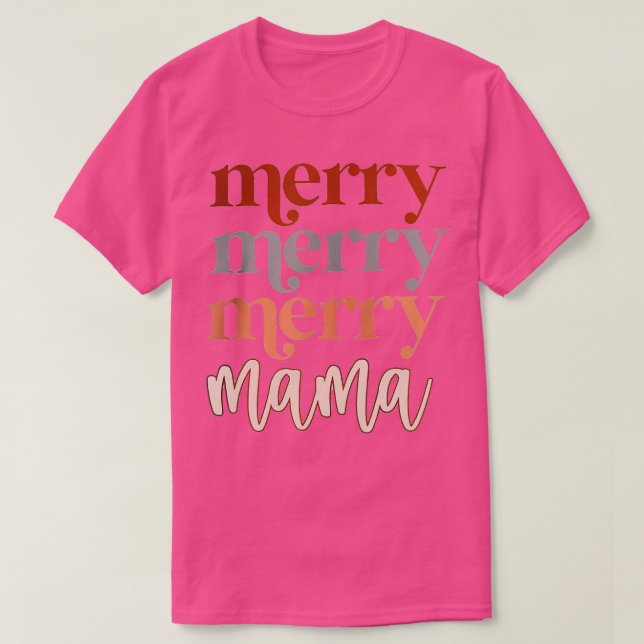 Camiseta Feliz Mamãe Feliz Natal Engraçado Mãe (Frente do Design)