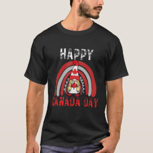 Camiseta Feliz Mapeamento Folha do Canadá Bandeira do Dia d