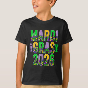 Camiseta Feliz mardi gras 2026 camuflagem camo lagostim hom