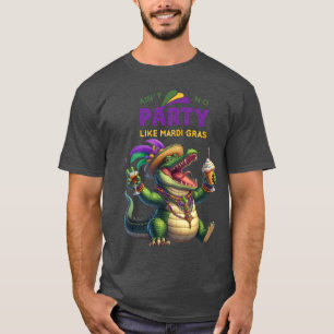 Camiseta Feliz Mardi Gras Alligator
