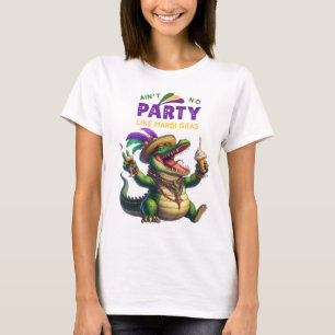 Camiseta Feliz Mardi Gras Alligator