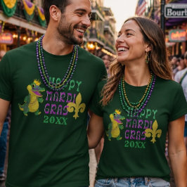Camiseta Feliz Mardi Gras Gator King