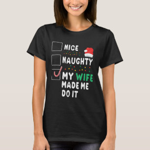 Camiseta Feliz Marido de Natal Que Boa Noite Minha Mulher F